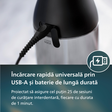 Irigator portabil Power Flosser 3000, Negru, HX3826/33, Philips Sonicare 795672