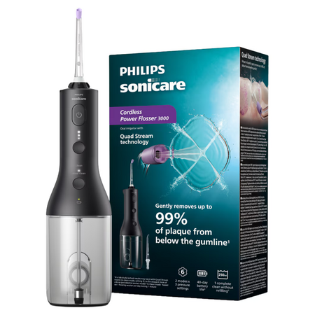 Irigator portabil Power Flosser 3000, Negru, HX3826/33, Philips Sonicare