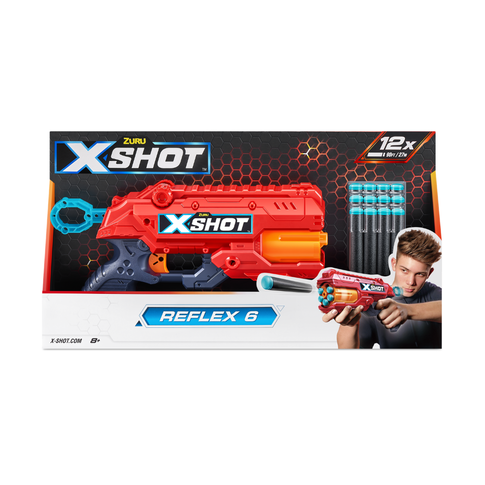 Blaster Excel Reflex, +8 ani, 12 proiectile, X-Shot