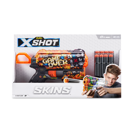 Pistol Blaster Skin Flux, +8 ani, 8 proiectile, X-Shot