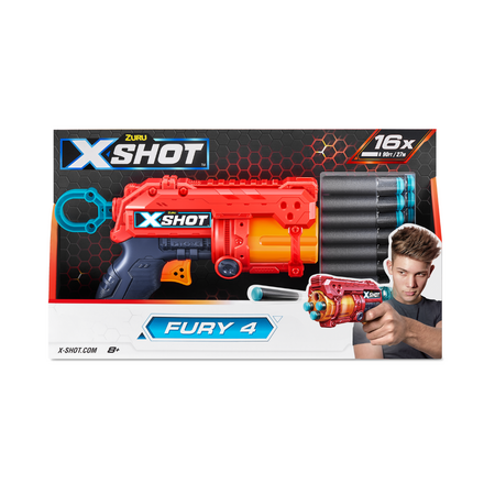 Pistol Blaster Excel Furry 4, +8 ani, 16 proiectile, X-Shot