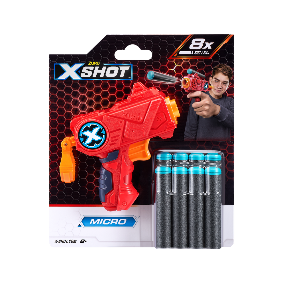 Blaster Excel Micro, +8 ani, 8 proiectile, X-Shot