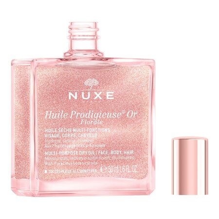 Ulei multifunctional cu particule stralucitoare pentru fata, corp si par Huile Prodigieuse Or Florale, 50 ml, Nuxe 642926