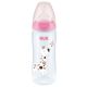 Biberon cu controlul temperaturii First Choice+, 6-18 luni, 360 ml, Roz sau Albastru, Nuk 666179