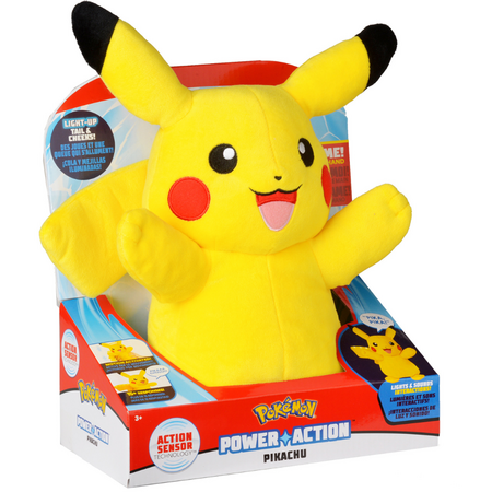 Pikachu - Jucarie de plus cu functii Power Action, Pokemon