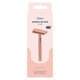 Aparat de ras clasic cu lama din otel inoxidabil si rezerve, Rose Gold, 1 buc, Meloni 643406