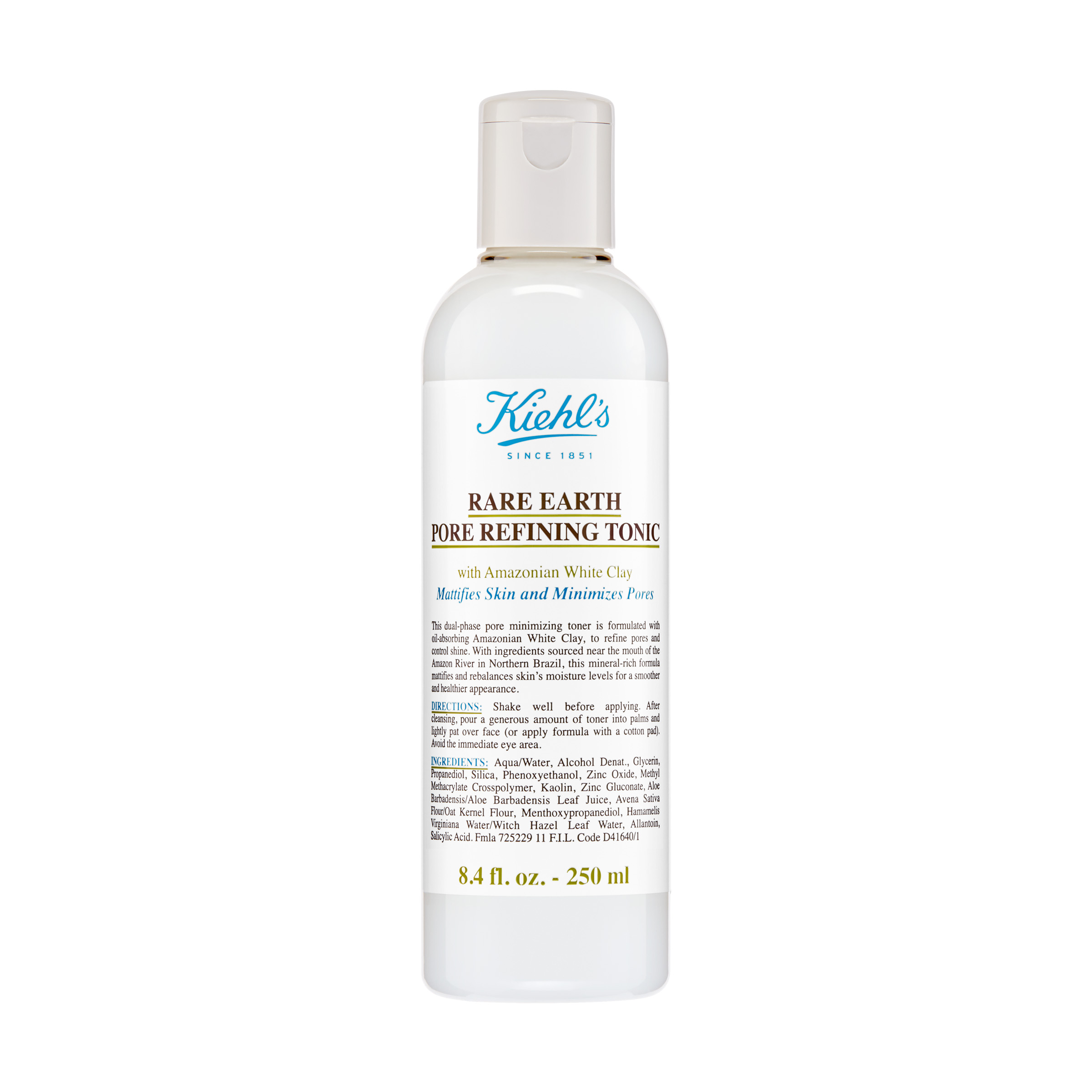 Lotiune tonica pentru matifiere cu Argila Alba, Pore Refining Tonic Rare Earth, 250 ml, Kiehl's