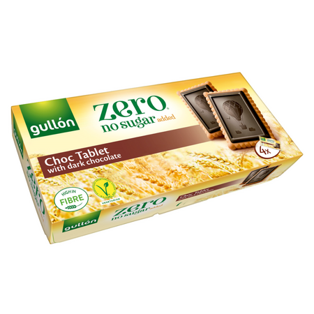 Biscuiti cu ciocolata neagra fara zahar adaugat, 150 g, Gull