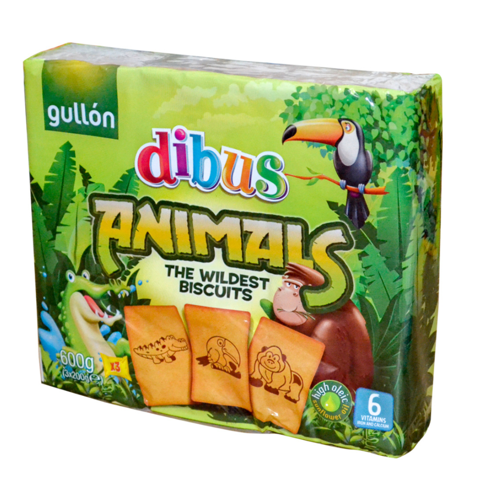 Biscuiti Animale Dibus, 600 g, Gullon