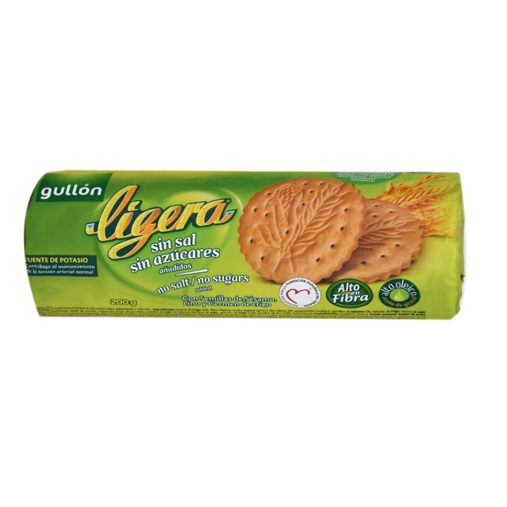 Biscuiti fara sare si fara zahar adaugat Ligera, 200 g, Gullon