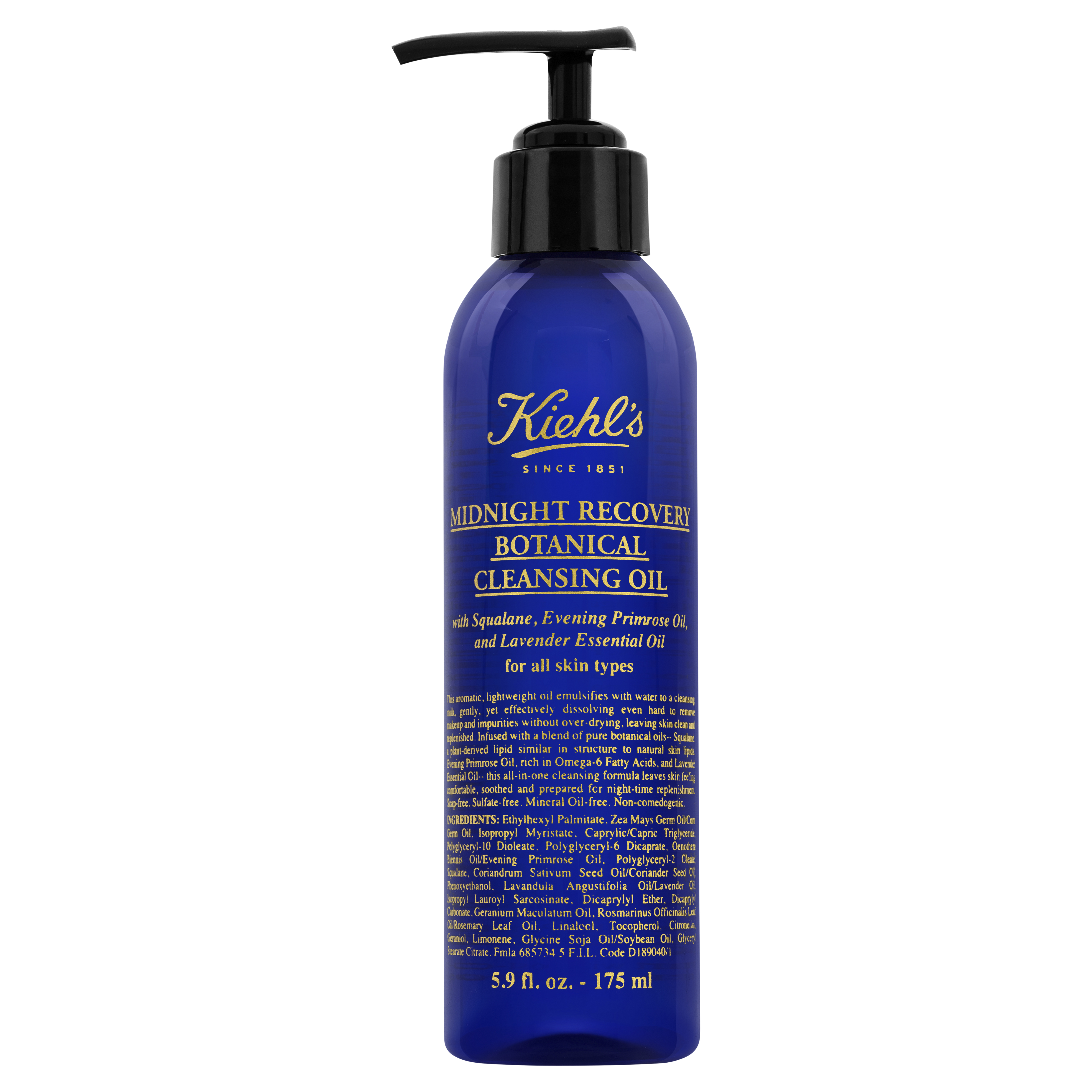 Ulei pentru curatare si demachiere, Botanical Cleansing Oil Midnight Recovery, 175 ml, Kiehl's