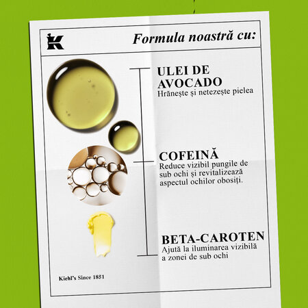 Crema intens hidratanta pentru zona ochilor Creamy Eye Treatment Avocado, 28 ml, Kiehl's 764633
