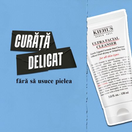 Gel de curatare pentru toate tipurile de ten Ultra Facial Cleanser, 150 ml, Kiehl's 764554