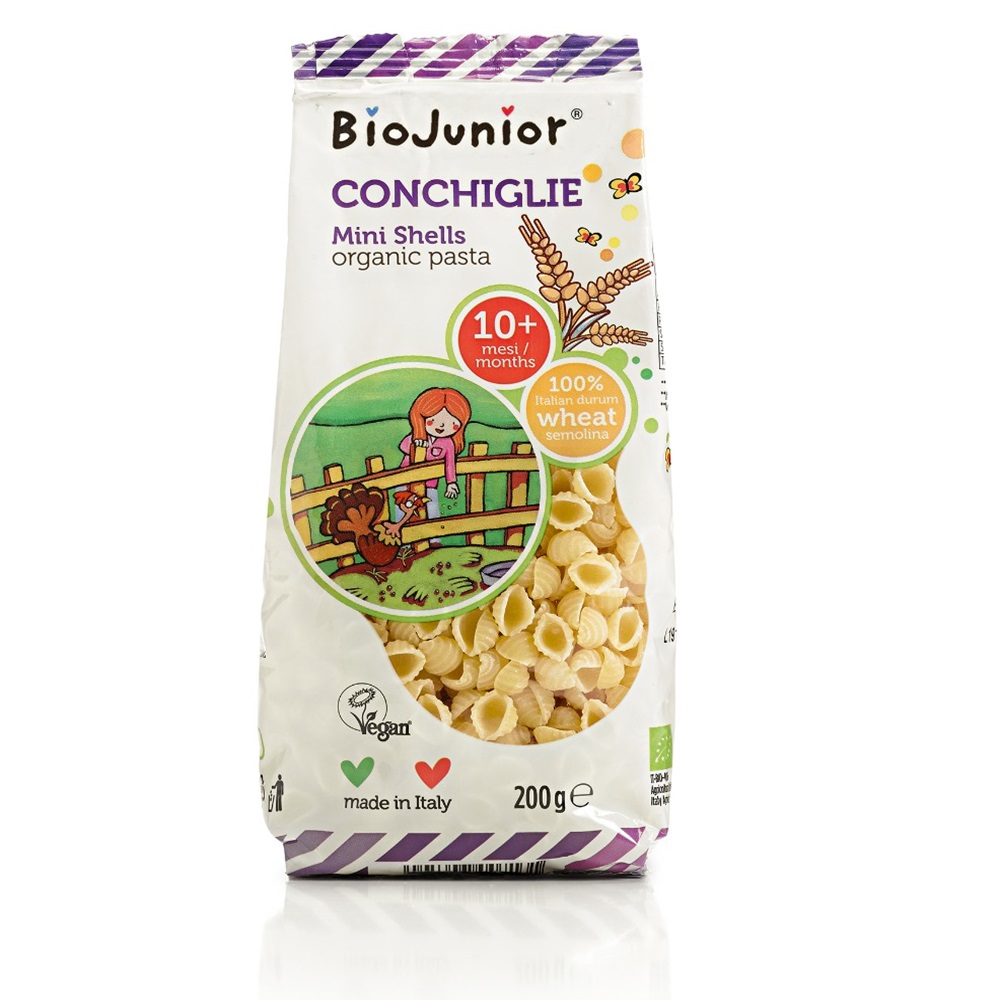 Paste Bio vegane Scoici, +10 luni, 200 g, Germinal