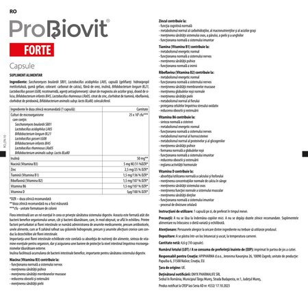 Probiovit Forte, 10 capsule, Apipharma 644576