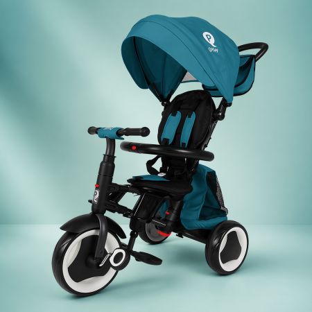 Tricicleta pliabila pentru copii Rito Plus, Turcoaz, 12-36 luni, Qplay 776654