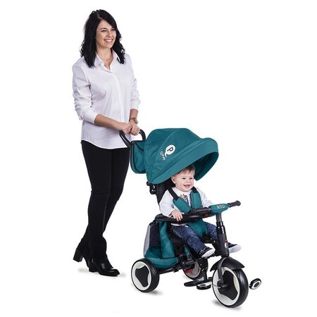 Tricicleta pliabila pentru copii Rito Plus, Turcoaz, 12-36 luni, Qplay 502377