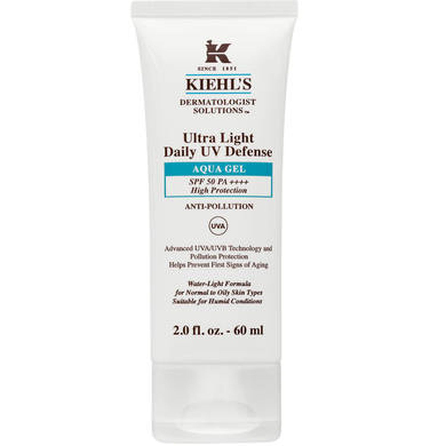 Lotiune gel cu formula lejera si SPF 50 PA ++++ Ultra Light Daily UV Defense, 60 ml, Kiehl's