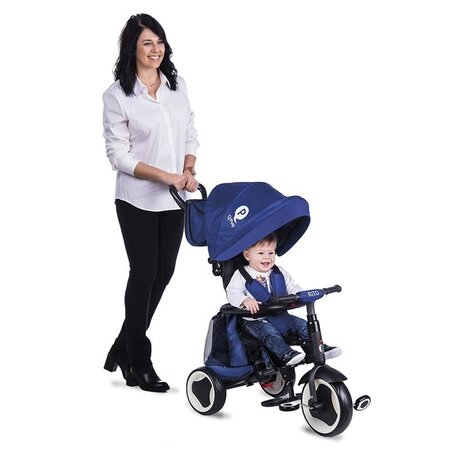 Tricicleta pliabila pentru copii Rito Plus, Albastru, 12-36 luni, Qplay 502360