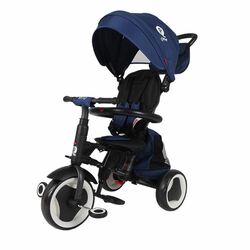 Tricicleta pliabila pentru copii Rito Plus, Albastru, 12-36 luni, Qplay