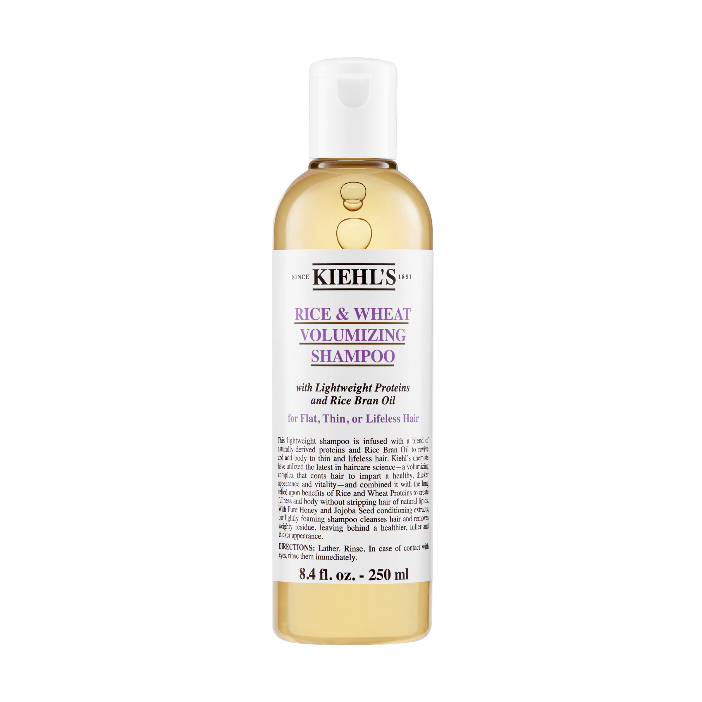 Sampon pentru volum cu Proteine din Grau si Orez Rice and Wheat Volumizing, 250 ml, Kiehl's