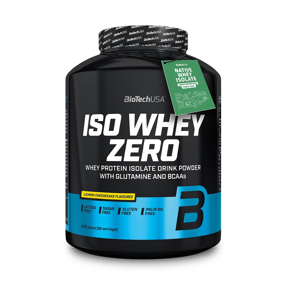 Pudra proteica Iso Whey Zero, Lemon-Cheesecake, 2270 g, Biotech USA