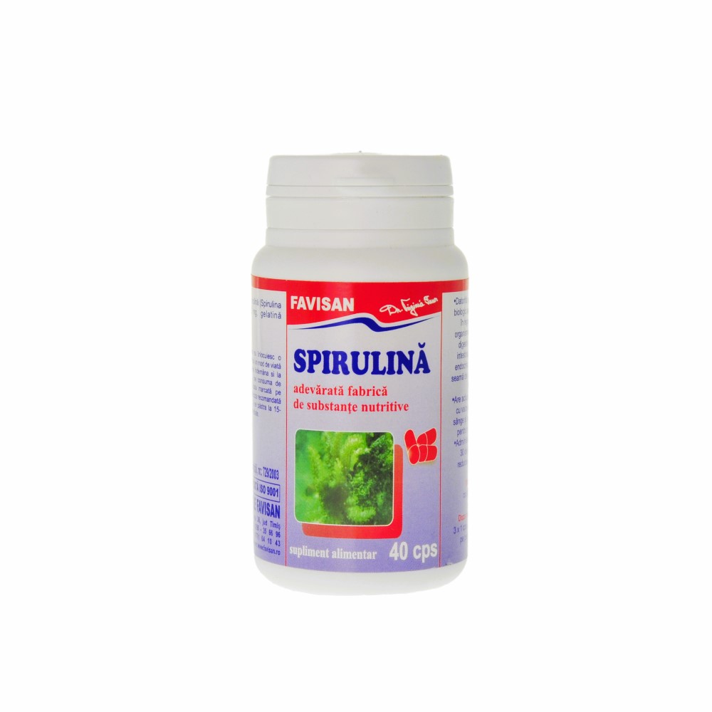 Spirulina, 40 capsule, Favisan