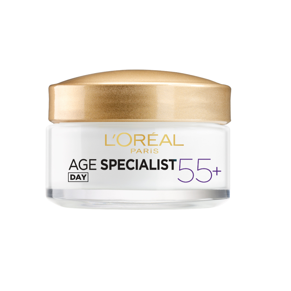 Crema antirid de fata pentru zi 55+ Age Specialist, 50 ml, Loreal Paris