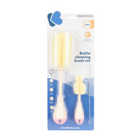 Perie pentru curatat biberoane 3in1, Pink, Kikka Boo
