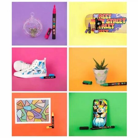Set Marker acrilic PC-5M Medium, 4 bucati, Posca 645149