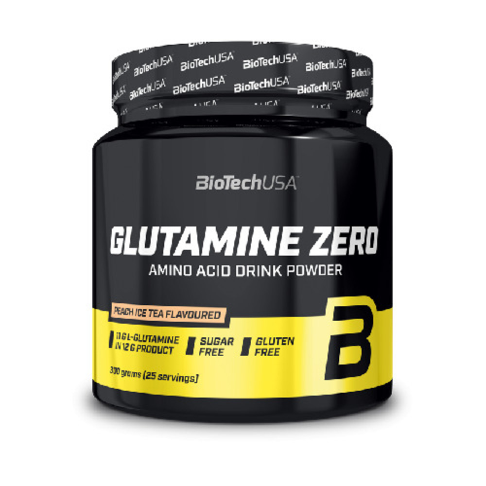 Glutamine zero cu aroma de piersica, 300 g, Biotech USA