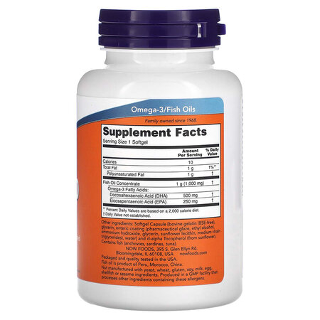 DHA-500 Omega-3 Forte, 90 gelule moi, Now Foods 645304