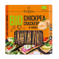 Crackers Bio din naut cu ceapa, 80 g, Krippu