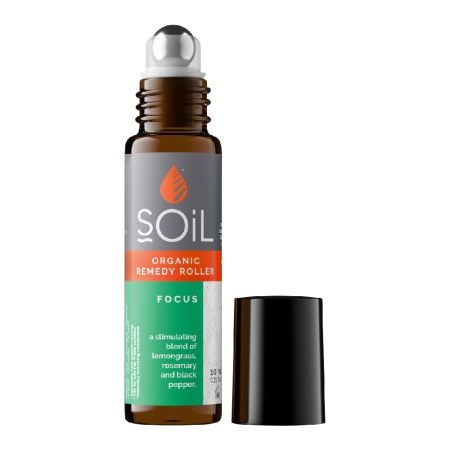 Roll-On Focus cu uleiuri esentiale pure organice, 10 ml, Soil 754737
