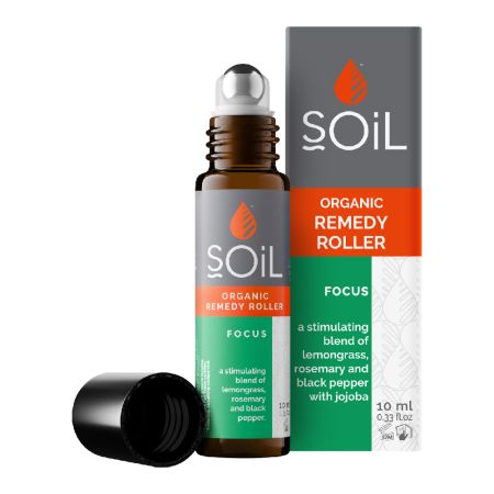 Roll-On Focus cu uleiuri esentiale pure organice, 10 ml, Soil