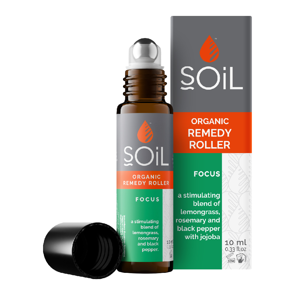 Roll-On Focus cu uleiuri esentiale pure organice, 10 ml, Soil
