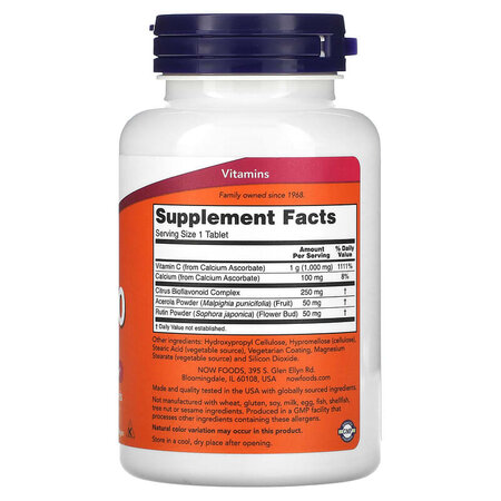 Vitamina C-1000 mg tamponata, 90 tablete, Now Foods 645624