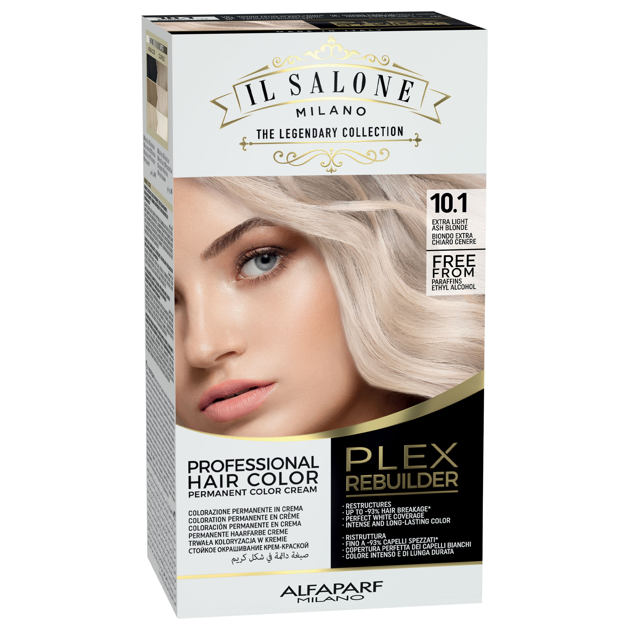 Vopsea de par permanenta Plex Rebuilder Il Salone, 10.1, Extra Light Ash Blonde, Alfaparf