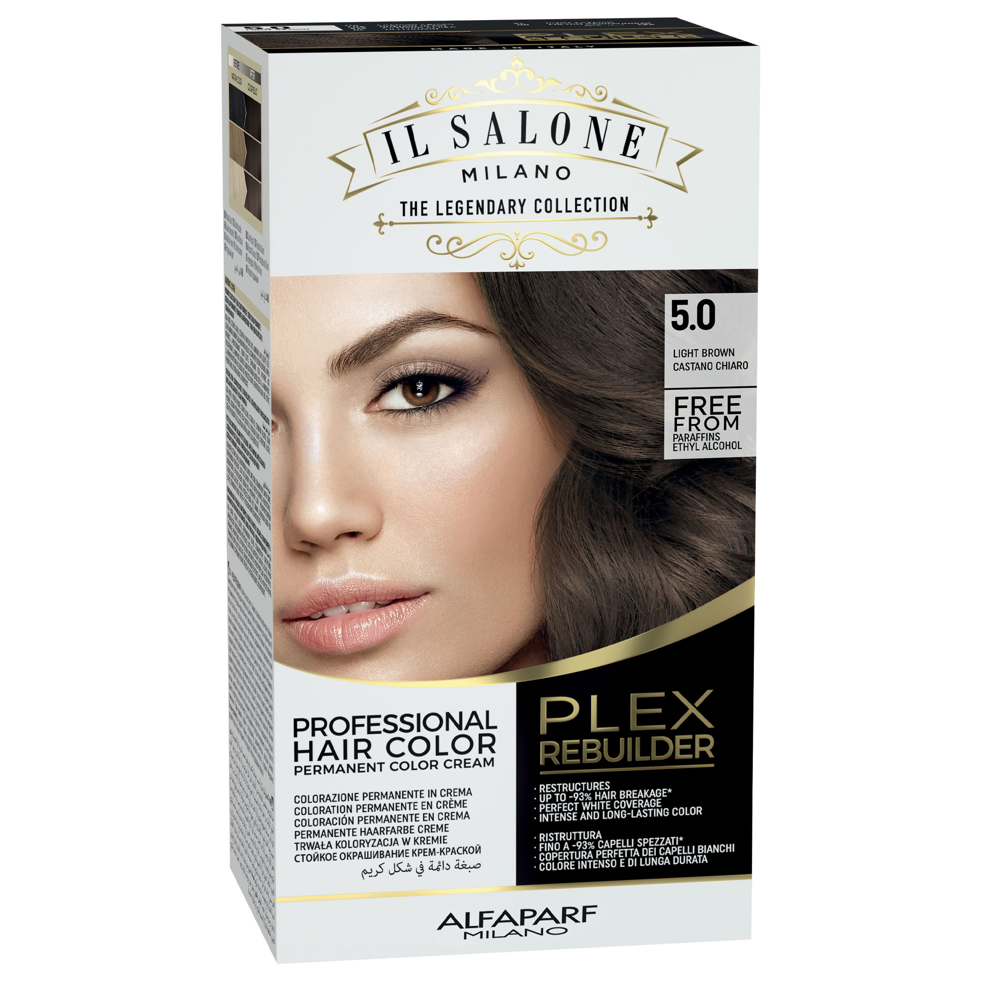 Vopsea de par permanenta Plex Rebuilder Il Salone, 5.0, Light Brown, Alfaparf