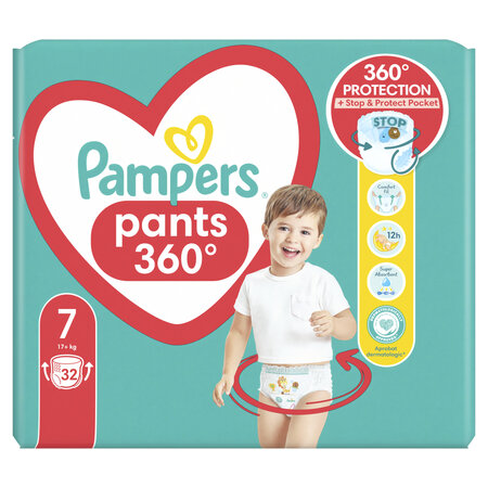 Scutece-chilotel Maxi Pack Pants, 17+ kg, Nr. 7, 32 bucati, Pampers