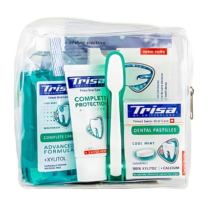 Set igiena orala Travel Uno, Multicolor, 6 articole, Trisa