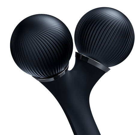 Roller pentru masaj facial si corporal 4 in 1 Sonic, Black, Geske 645821