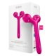 Roller pentru masaj facial si corporal 4 in 1 Sonic, Magenta, Geske 781453