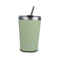 Cana termoizolata cu pai, Verde, 450 ml, Nava