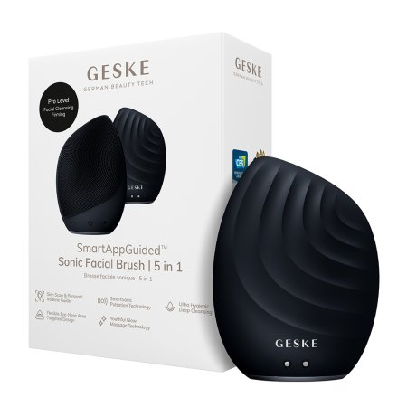 Perie pentru masaj facial 5 in 1 Sonic, Black, Geske