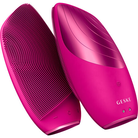 Perie pentru masaj facial 6 in 1 Sonic Thermo, Magenta, Geske 645945