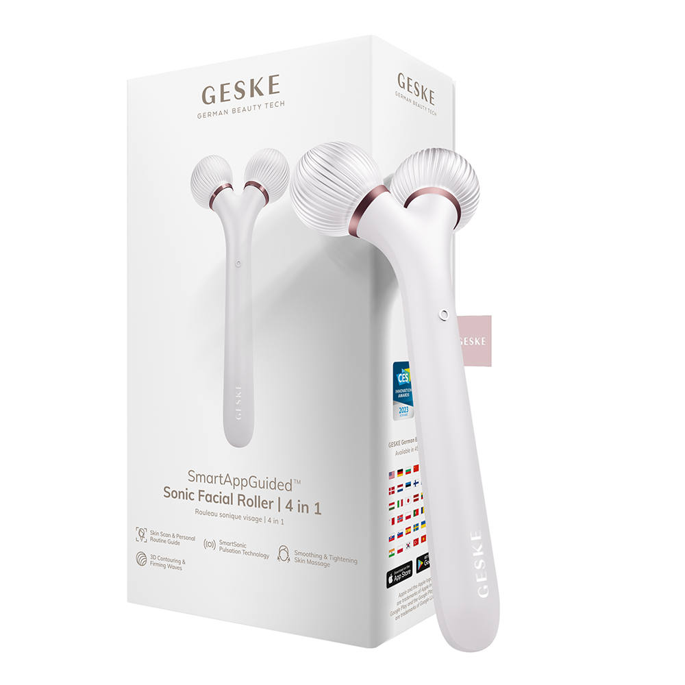 Roller pentru masaj facial 4 in 1 Sonic, Starlight, Geske
