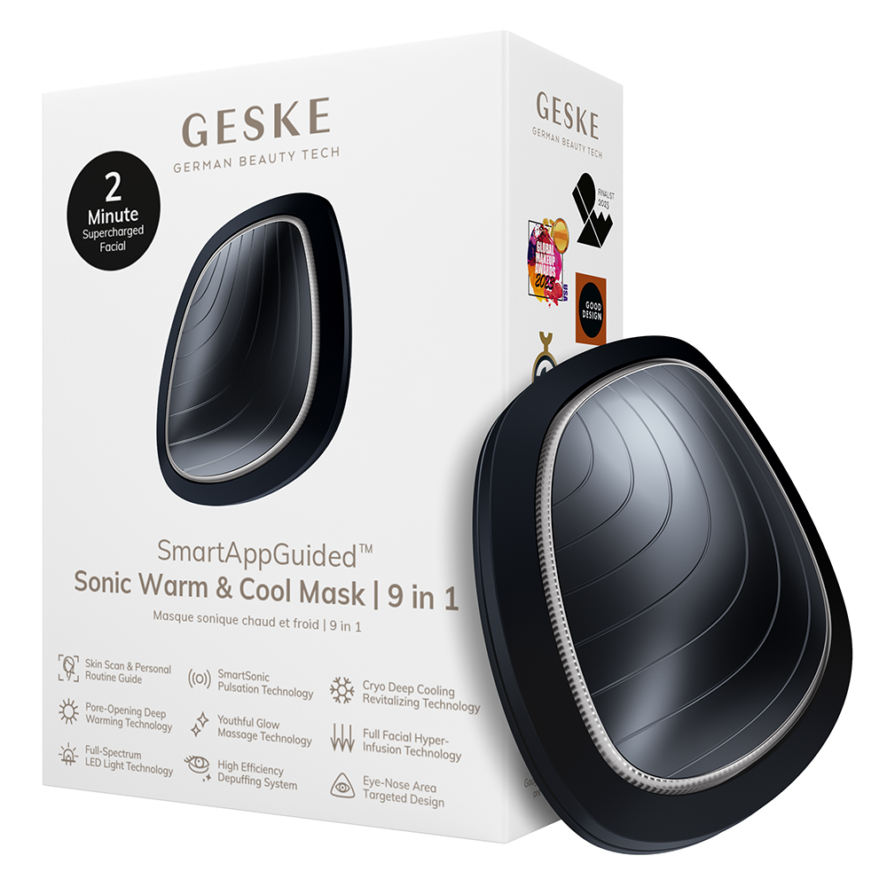 Dispozitiv multifunctional 9 in 1 Sonic Warm & Cool Mask, Black, Geske