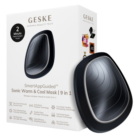 Dispozitiv multifunctional 9 in 1 Sonic Warm & Cool Mask, Black, Geske