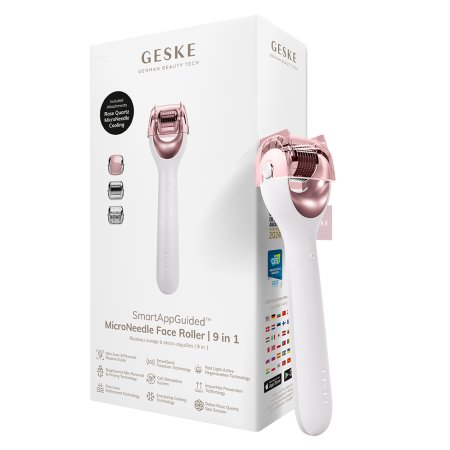 Roller pentru masaj facial 9 in 1 MicroNeedle, Starlight, Geske